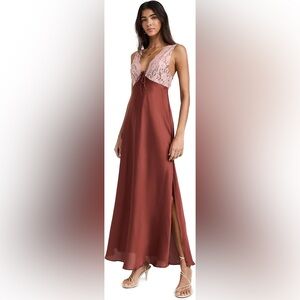 Free People Terracotta Midi Dress Size Small  NWT